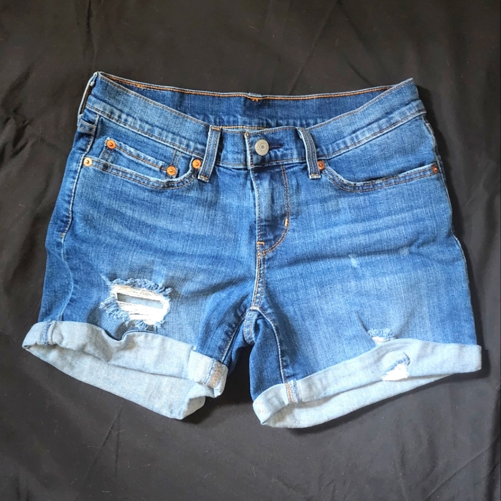 Levi's Denim Shorts Distressed size 27